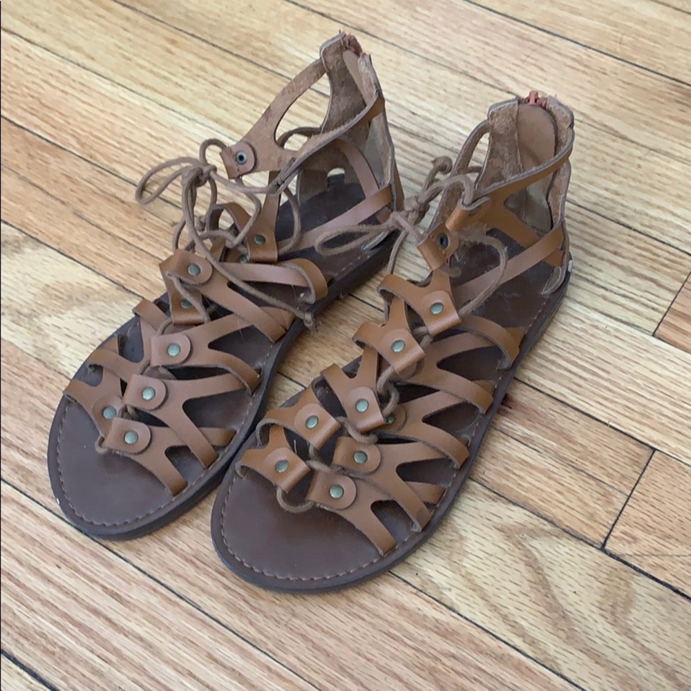 Brown American Eagle Gladiator Sandals